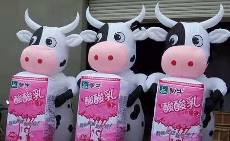 感城镇牛奶包装广告气模